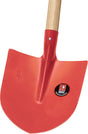 IDEAL Frankfurter Schaufel RUHR-BRILLANT Größe 5, 300 x 270 mm, mit Eschenstiel, rot pulverbeschichtet
