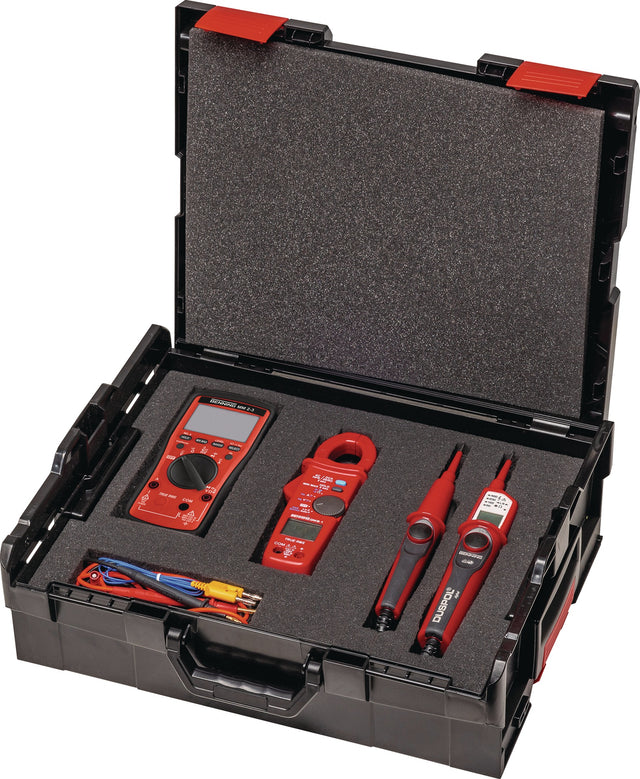 BENNING Messgeräte Set Elektromeister – Multimeter, Stromzange & Spannungsprüfer in L-Boxx