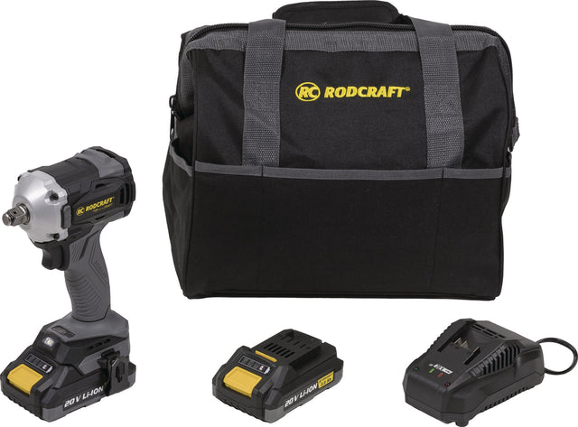 RODCRAFT Akku-Schlagschrauber RC 9067 K2 20V 2Ah 12,5mm 300 Nm – Kompakt & Bürstenlos