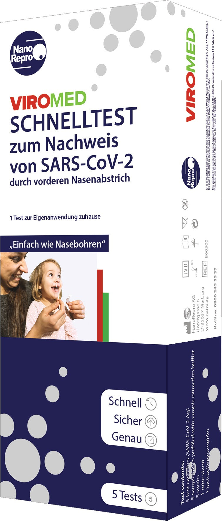 Viromed Nano Repro SARS-CoV-2 Antigen Schnelltest für Laien