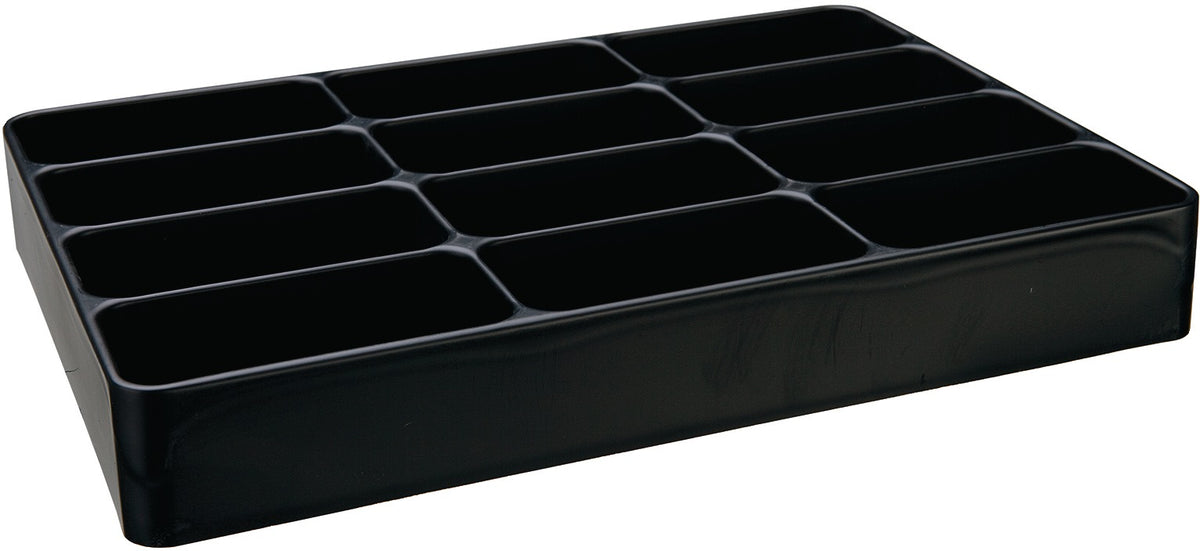 Eins.LOGS 133 Leereinsatz 12-fach Kunststoff schwarz 338x238x48 mm – 6 Stück