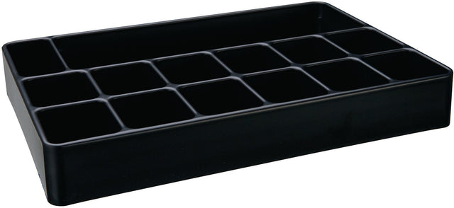 Eins.LOGS 134 Kunststoff-Einsatz schwarz 14-fach 338x238x48 mm – 6 Stück
