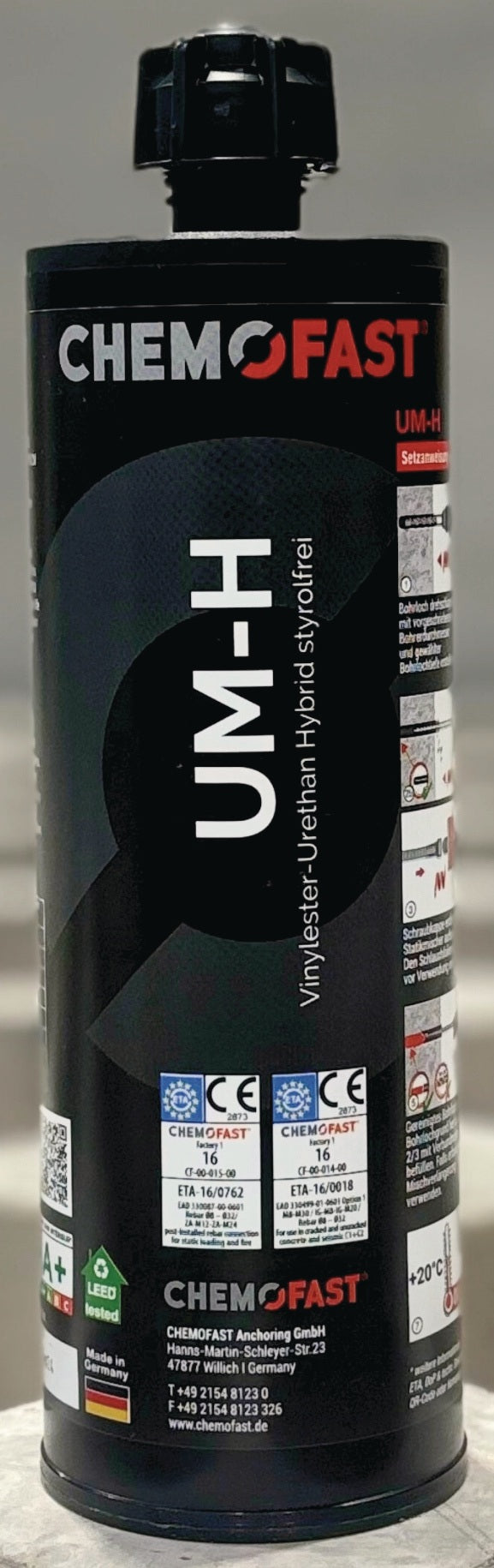 CHEMOFAST UM-H Injektionsmörtel 420 ml – Hochleistungsmörtel für Schwerlastbefestigungen in Beton