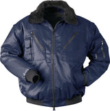 Pilotjacke ÖSTERSUND 4-in-1 Gr. XL marine NORWAY – abnehmbarer Kragen, Ärmel und Webpelz-Futter