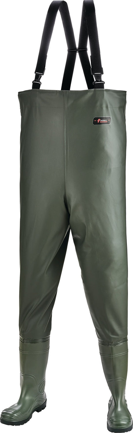 NORWAY Wathose STANDARD S5 mit Stiefel EN ISO 20345, olivgrün, Gr. 40