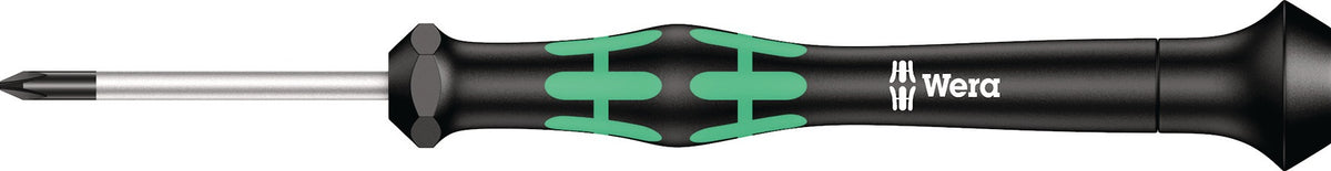 WERA Elektronik-Feinmechanik-Schraubendreher 2050 PH 1, Klingenlänge 80 mm, Kraftform-Micro-Griff