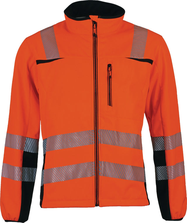ASATEX Warnschutz-Softshelljacke Prevent® Trendline Gr. XXXL orange/schwarz