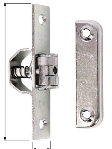 GAH Rollschnäpper Platte 18 x 90 mm Stahl galvanisch verzinkt mit Schließblech