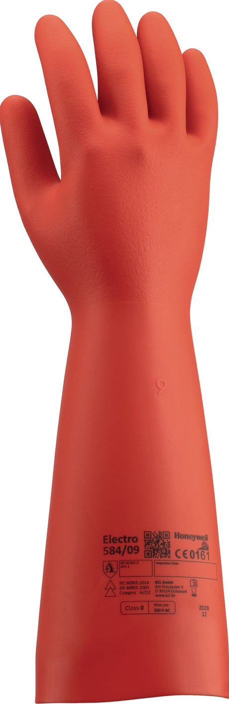 HONEYWELL Elektrikerhandschuhe Electro 584 Gr.9 rot PSA III – Schutz bis 1.000 V AC