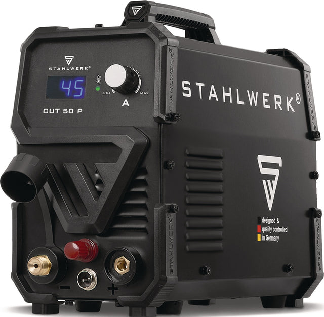 STAHLWERK Plasmaschneidinverter CUT 50 P mit Zubehör – 15–45 A, HF-Pilotzündung, bis 15 mm Baustahl