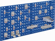 RASTERPLAN Lochplatte 450x1000 mm enzianblau RAL 5010, 28-teilig, Stahlblech