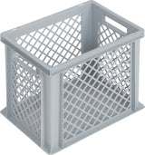 LOCKWEILER Transportbehälter 400x300x170 mm grau PP mit Durchfassgriff und durchbrochenen Seitenwänden
