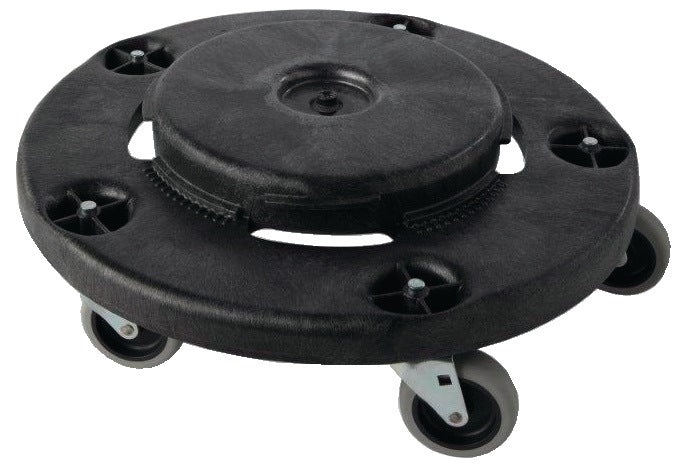 RUBBERMAID Fahrgestell für Mehrzwecktonne 76/121/167 l – Kunststoff, Bajonettverschluss, 5 Lenkrollen