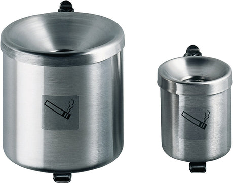 TKG Sicherheitswandascher Ø110xH120mm silberfarbig mit Kippvorrichtung