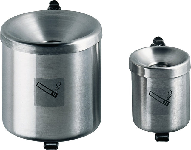 TKG Sicherheitswandascher Ø110xH120mm silberfarbig mit Kippvorrichtung