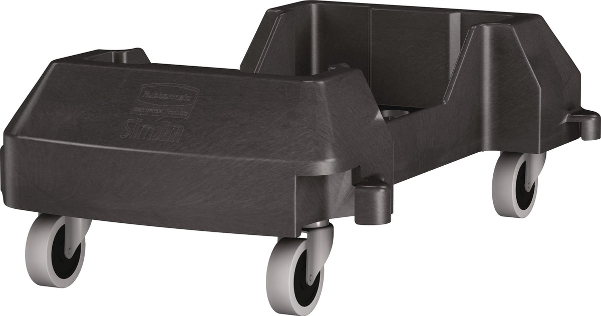 RUBBERMAID Fahrwagen mit 4 Lenkrollen für 60 l Wertstoffsammler – Schwarz, Polyethylen