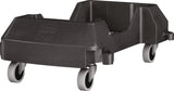 RUBBERMAID Fahrwagen mit 4 Lenkrollen für 60 l Wertstoffsammler – Schwarz, Polyethylen