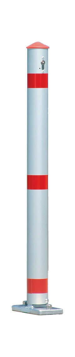 URBANUS Sperrpfosten Aluminium natur Ø 75 mm kippbar und abschließbar zum Aufdübeln