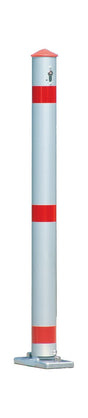 URBANUS Sperrpfosten Aluminium natur Ø 75 mm kippbar und abschließbar zum Aufdübeln