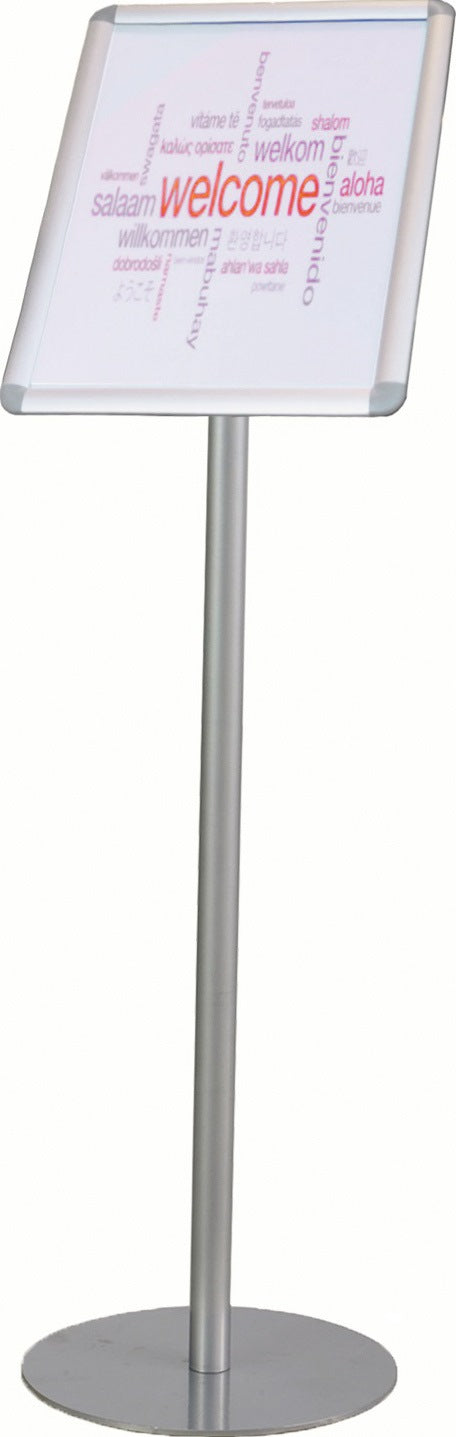 Twinco Solution Prospektständer H900xB252mm silber mit Klapprahmen DIN A4