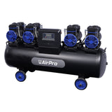 AirPro 380L L/min Ölfreier Flüsterkompressor, Silent Kompressor - 4x2 PS 120tankvolumen, 400V – CP56P4T120