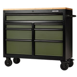 BUNKER Profi Werkbank 41 Zoll, 104 cm - Grün - Werkbank mit Schubladen - 7 - Werkbank mit Rollen - D08221