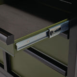 BUNKER Profi Werkbank 41 Zoll, 104 cm - Grün - Werkbank mit Schubladen - 7 - Werkbank mit Rollen - D08221