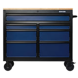 BUNKER Profi Werkbank 41 Zoll, 104 cm - Blau - Werkbank mit Schubladen - 7 - Werkbank mit Rollen - D08222