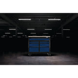 BUNKER Profi Werkbank 41 Zoll, 104 cm - Blau - Werkbank mit Schubladen - 7 - Werkbank mit Rollen - D08222
