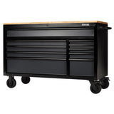 BUNKER Profi Werkbank mit Schubladen 56 Zoll, 155 cm - Grau - 56 Zoll, 155 cm - Werkbank mit Rollen - 10 Schubladen - D08227
