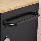 BUNKER Profi Werkbank 61 Zoll (155 cm) Grau - Werkbank mit Rollen - Werkbank mit Schubladen 15 - D08238