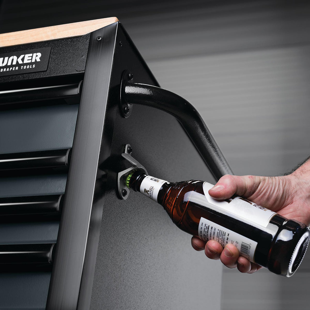 BUNKER Profi Werkbank mit Schubladen 72 Zoll (183 cm) in Grau - Werkbank mit Rollen - 15 Schubladen - D08241