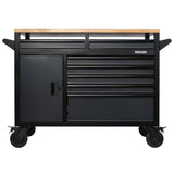 BUNKER Profi Werkbank mit Rollen 48 Zoll (122 cm) Grau - Multifunktionaler Werkbank mit Schubladen - D08251