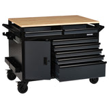 BUNKER Profi Werkbank mit Rollen 48 Zoll (122 cm) Grau - Multifunktionaler Werkbank mit Schubladen - D08251