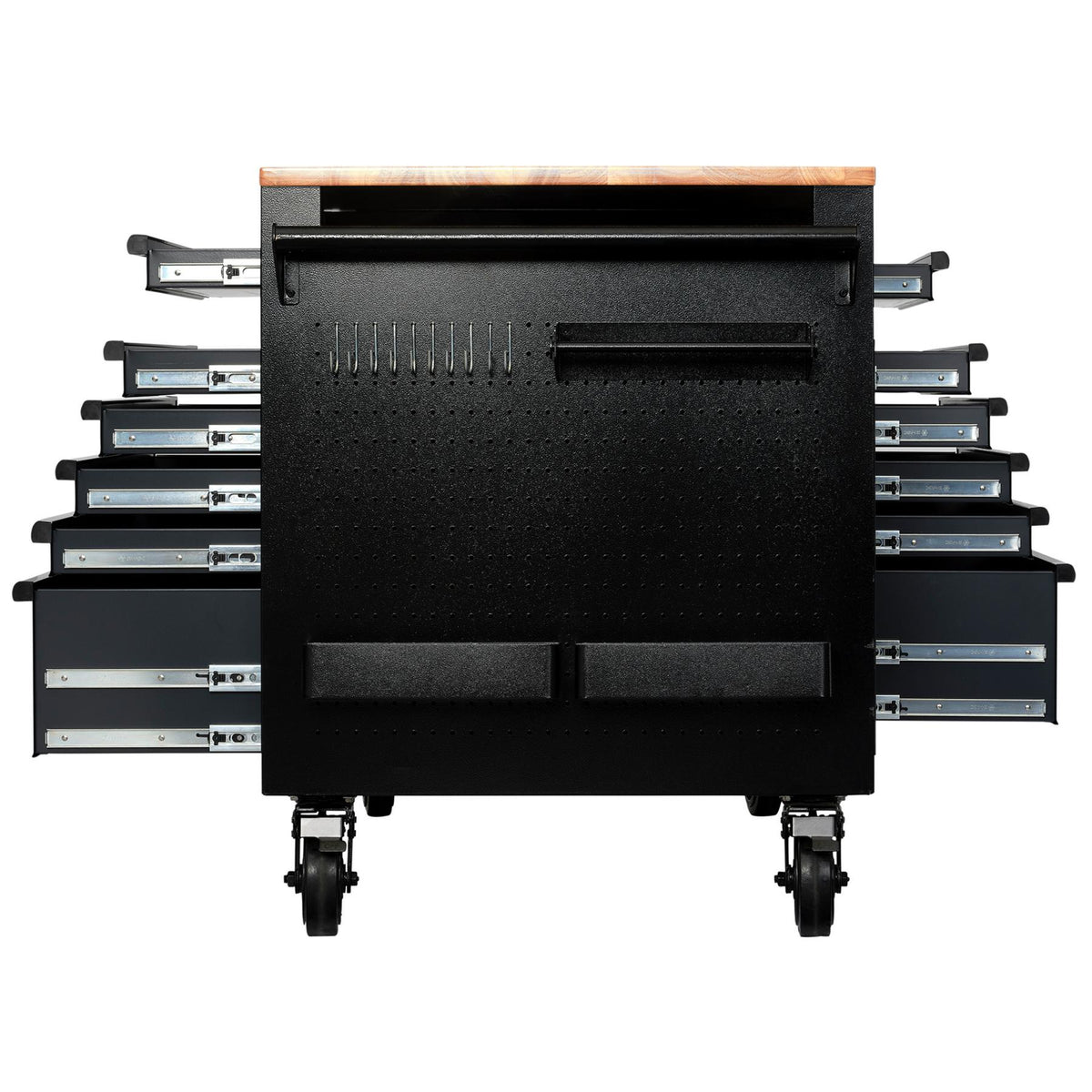 BUNKER Profi Werkbank mit Rollen 48 Zoll (122 cm) Grau - Multifunktionaler Werkbank mit Schubladen - D08251