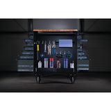 BUNKER Profi Werkbank mit Rollen 48 Zoll (122 cm) Grau - Multifunktionaler Werkbank mit Schubladen - D08251