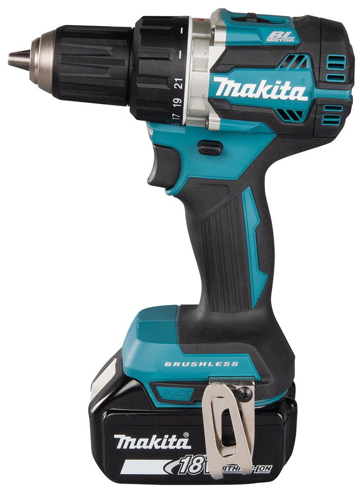 Makita Akku-Bohrschrauber 18V | kompakt 172 mm, Brushless & 21 Drehmomentstufen - DDF484RTJ