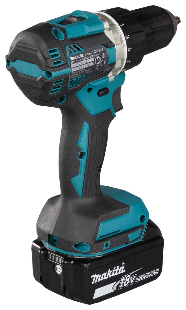 Makita Akku-Bohrschrauber 18V | kompakt 172 mm, Brushless & 21 Drehmomentstufen - DDF484RTE
