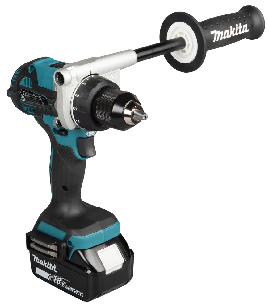 Makita Akku-Bohrschrauber 18V | Brushless, Vollmetall-Getriebe & Doppel-LED - DDF492RTJ