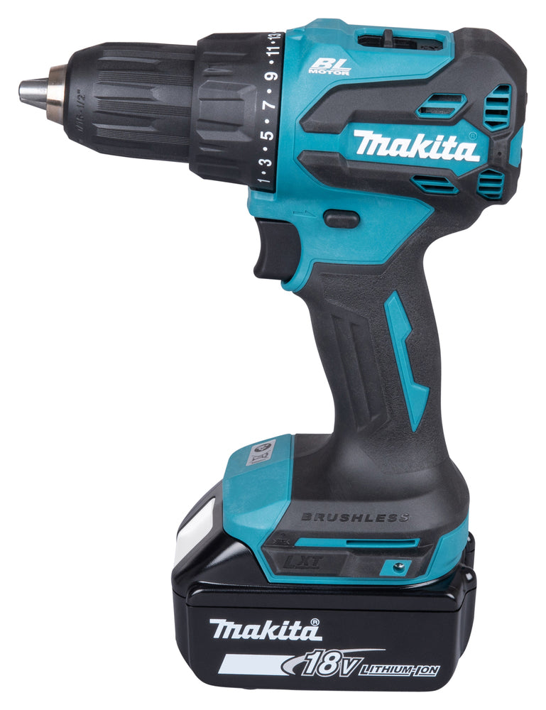 Makita Akku-Schlagbohrschrauber – 18V, 65 Nm Drehmoment, mit 2-Gang-Vollmetallgetriebe - DHP490RFX3