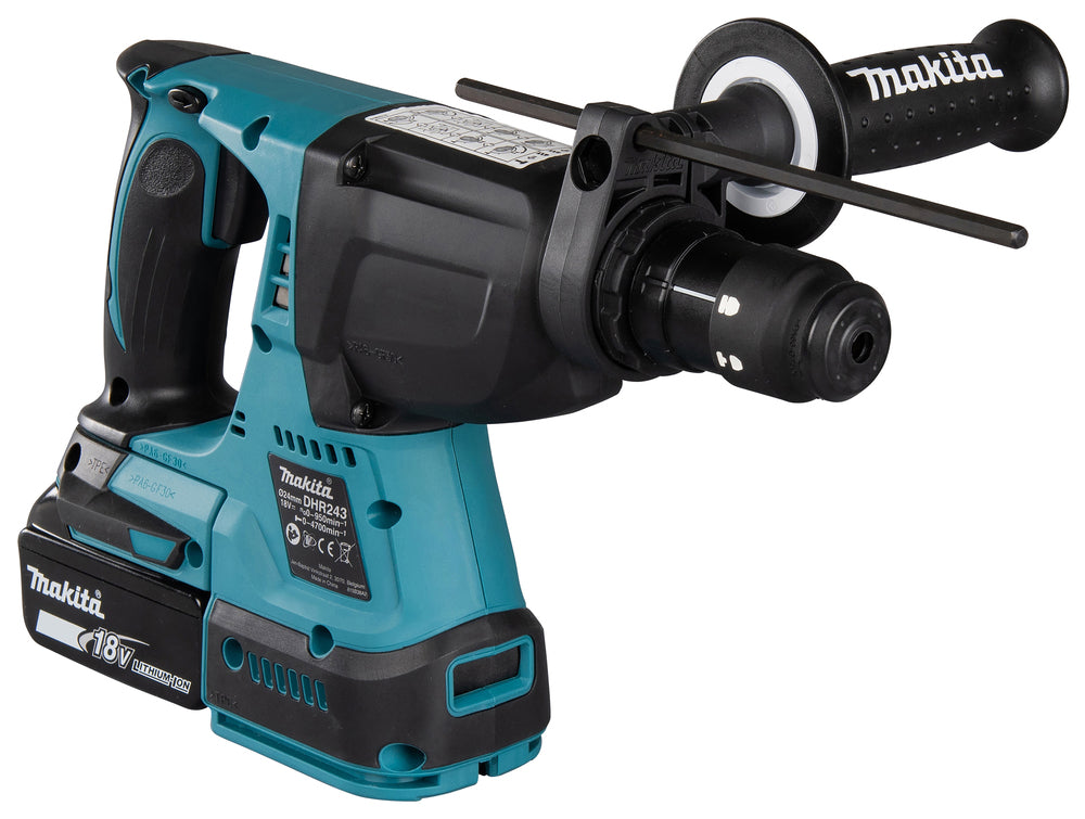 Makita Akku-Kombihammer SDS-PLUS – 18V, 2,0 J Schlagstärke, mit Rutschkupplung - DHR243RT3J