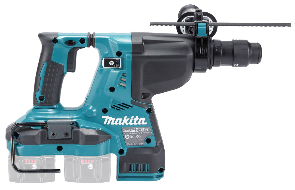 Makita Akku-Kombihammer SDS-PLUS – 36V (2x18V), inkl. Staubabsaugung & AWS-Funkadapter - DHR283ZWJU