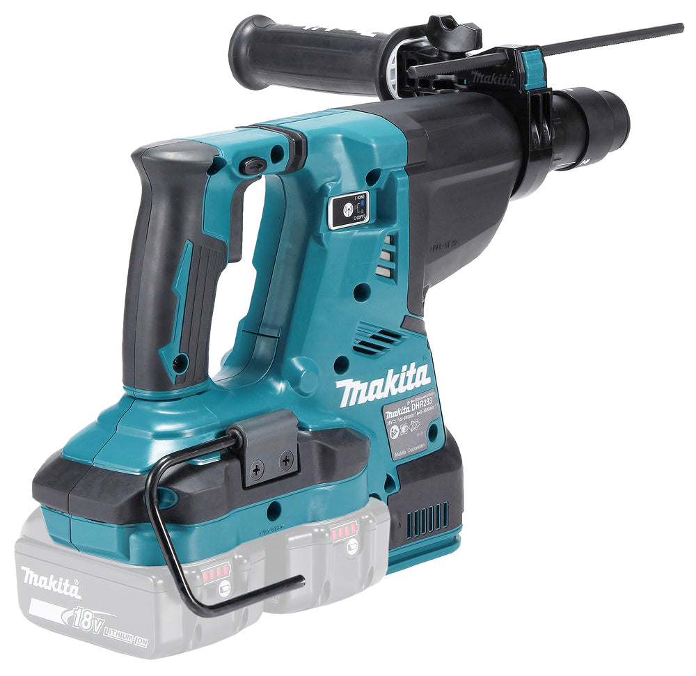 Makita Akku-Kombihammer SDS-PLUS – 36V (2x18V), inkl. Staubabsaugung & AWS-Funkadapter - DHR283ZWJU