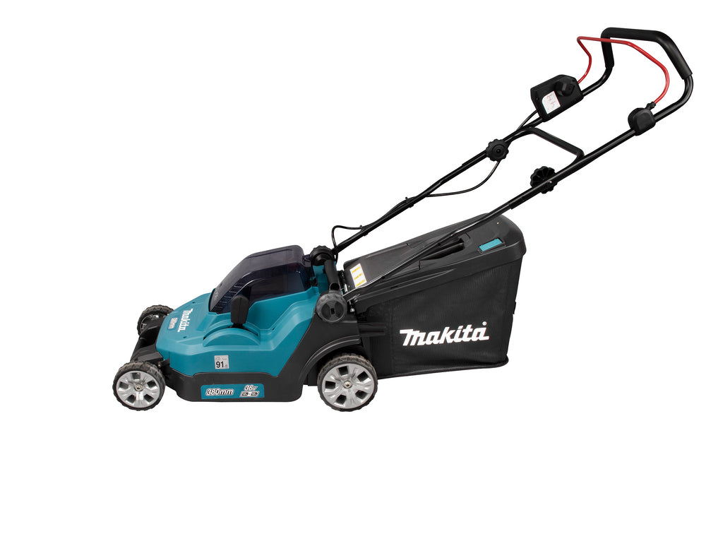 Makita Akku-Rasenmäher 2x18 V mit Kunststoffdeck – 38 cm Schnittbreite - DLM382Z