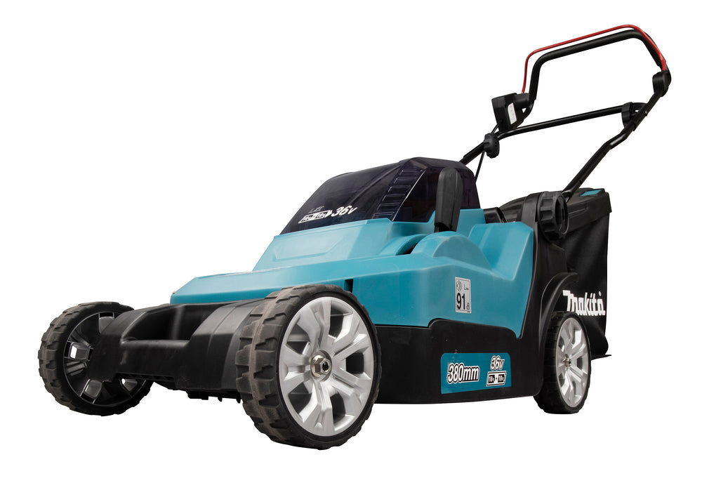 Makita Akku-Rasenmäher 2x18 V mit Kunststoffdeck – 38 cm Schnittbreite - DLM382Z