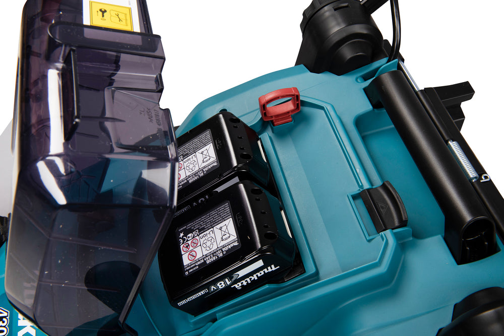 Makita Akku-Rasenmäher 2x18 V mit Kunststoffdeck & Komplett-Set - DLM432PT2