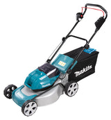 Makita Akku-Rasenmäher 2x18 V mit Stahldeck und 46 cm Schnittbreite - DLM463PG4