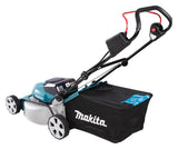 Makita Akku-Rasenmäher 2x18 V mit Stahldeck und 46 cm Schnittbreite - DLM463PG4