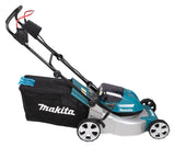 Makita Akku-Rasenmäher 2x18 V mit Stahldeck und 46 cm Schnittbreite - DLM463PG4