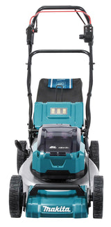 Makita Akku-Rasenmäher 2x18 V mit Stahldeck und 4 Akku-Slots - DLM465PT4